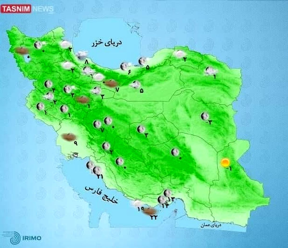 برف و باران در ارتفاعات تهران و البرز