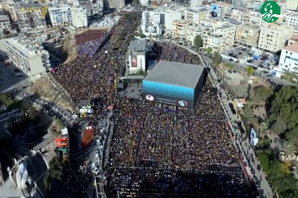 حضور بسیار باشکوه مردم مناطق مختلف لبنان در اولین سالگرد سید مقاومت