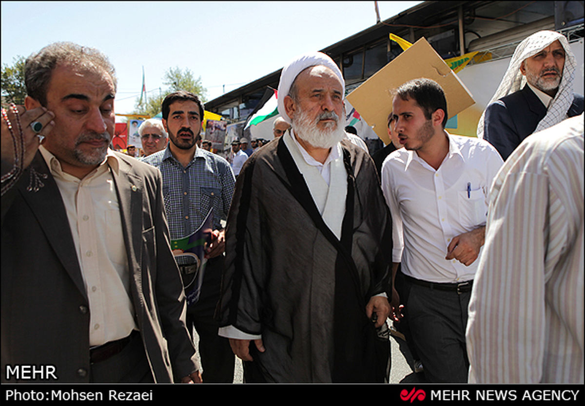 عکس/ شیخ حسین در راهپیمایی روز قدس