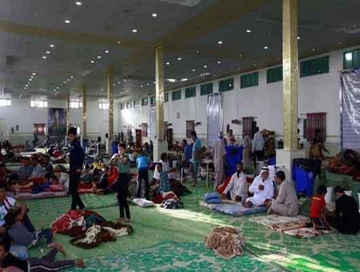 عکس/پناه گرفتن آوارگان مسیحی در نجف