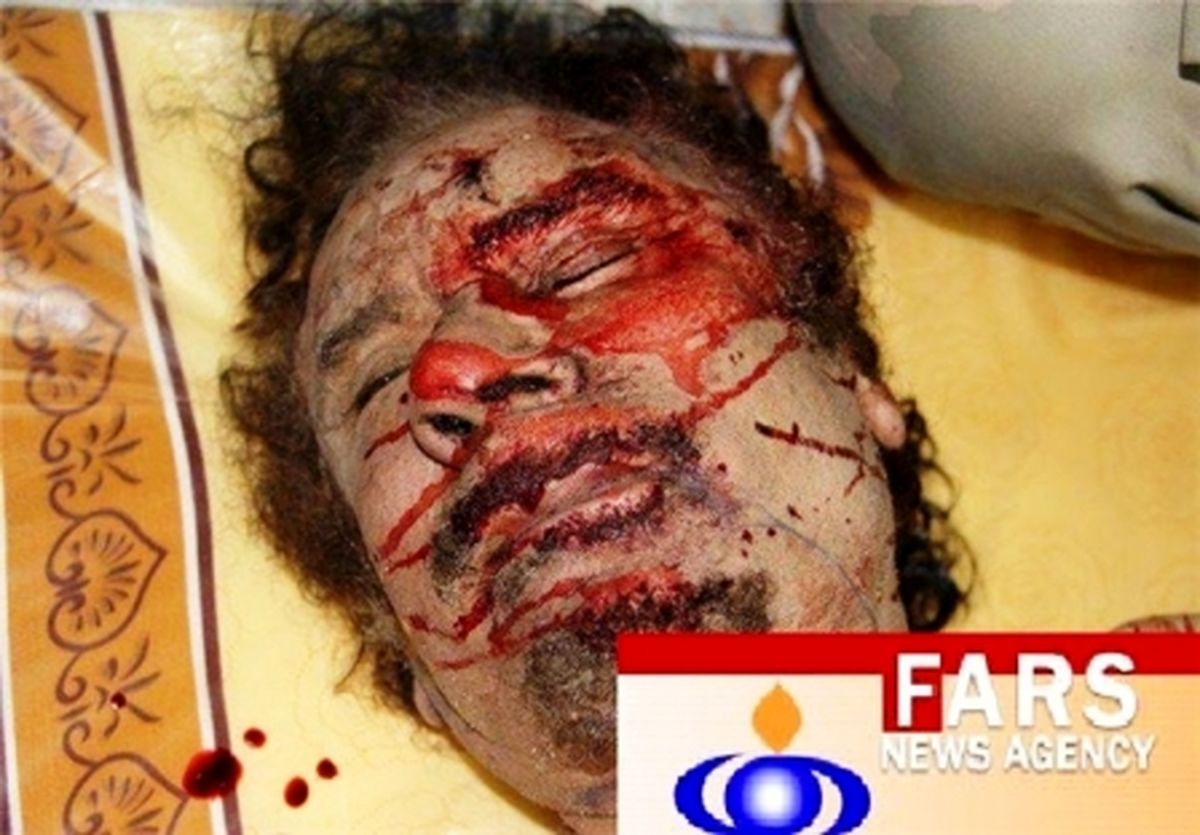 عکس/ جسد قذافی و فرزندش معتصم