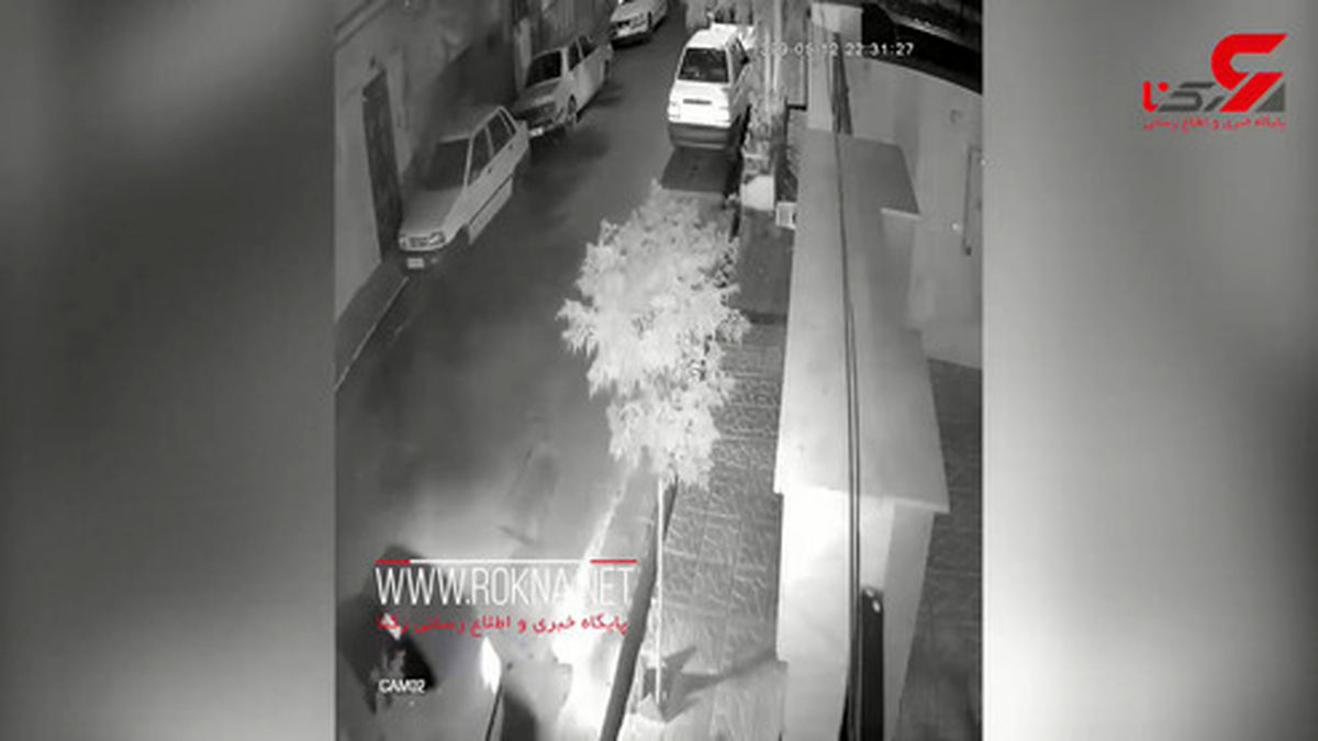 لحظه سرقت شبانه از خانه زن تهرانی +فیلم
