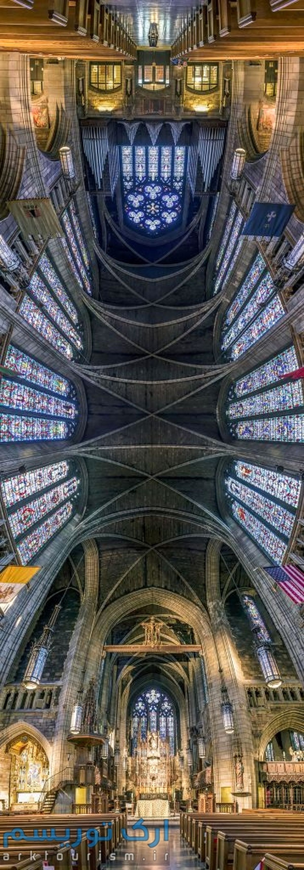 پانوراماهای عمودی از کلیساهای نیویورک