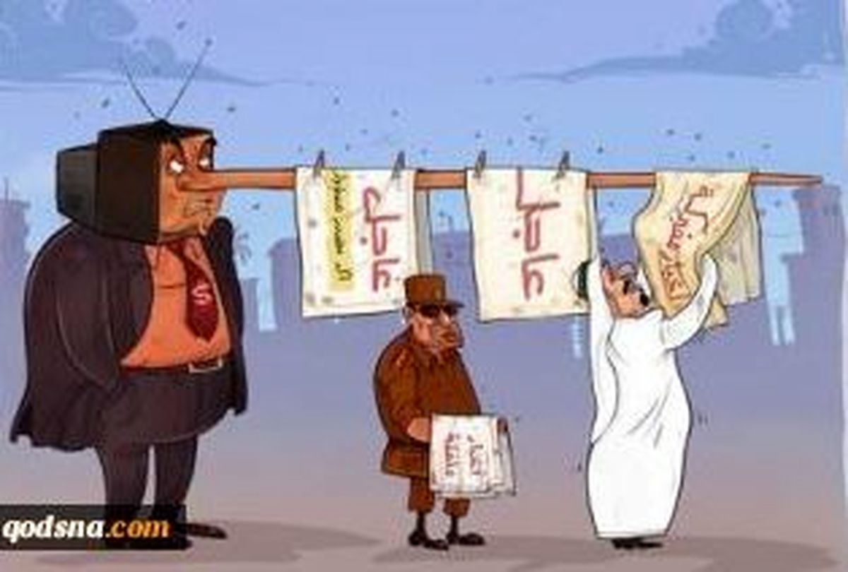 کاریکاتور توهین آمیز الجزیره علیه ملک سلمان و السیسی