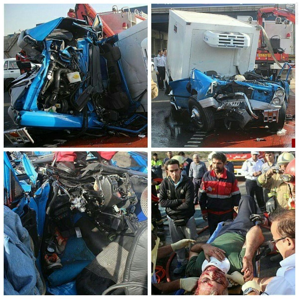 تصاویر: نجات معجزه آسا از میان آهن پاره‌های نیسان