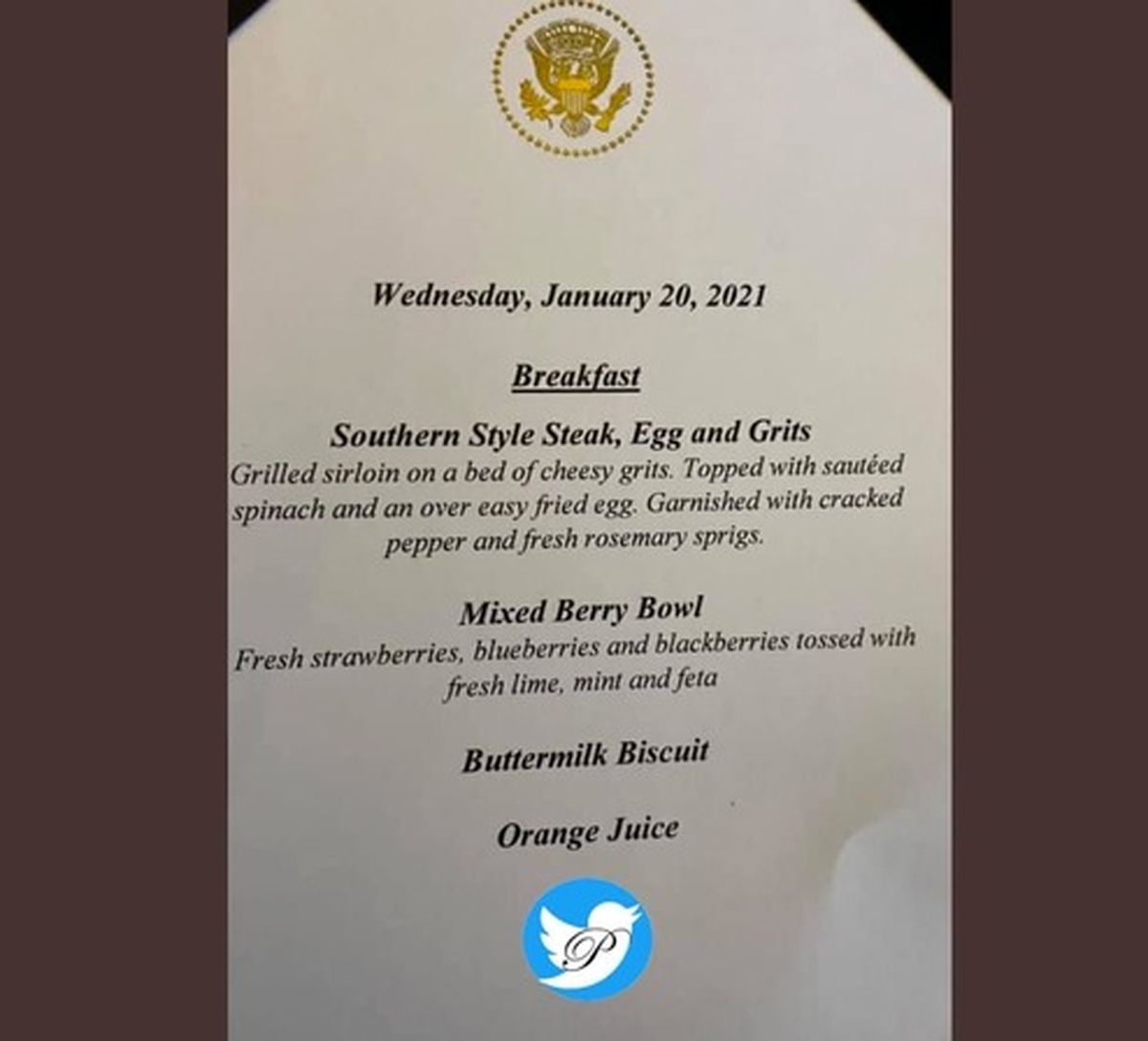 منوی آخرین صبحانه ترامپ خبرساز شد +عکس