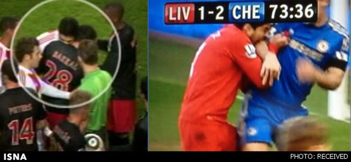 سوارس‌بازهم بازیکن‌حریف‌راگازگرفت/عکس