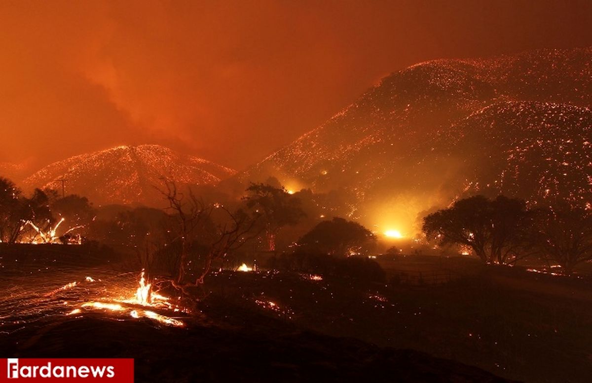 تصاویر: زیبایی ترسناک آتش‌سوزی در کالیفرنیا