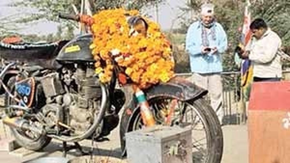 پرستشگاه موتورسیکلت در هند! +عکس