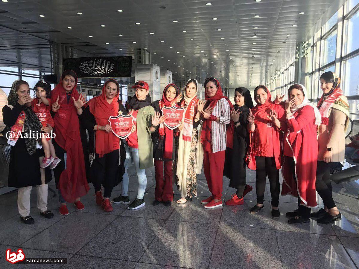 دختران پرسپولیسی در عمان +عکس