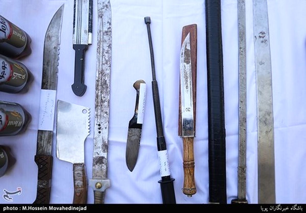 تصاویر: سلاح‌های سارق حرفه‌ای از چاقو تا ساطور