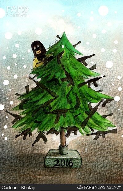 کاریکاتور: داعش: کریسمس اروپا را تبدیل به عزا میکنیم