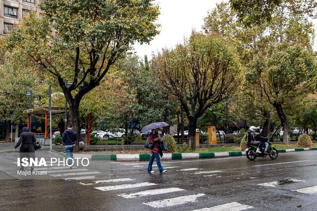 پیش‌بینی بارش باران و کاهش محسوس دما در تهران